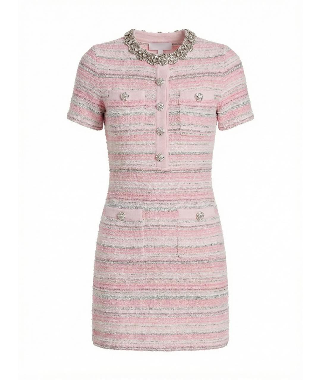 SELF-PORTRAIT Розовое полиэстеровое повседневное платье, фото 1