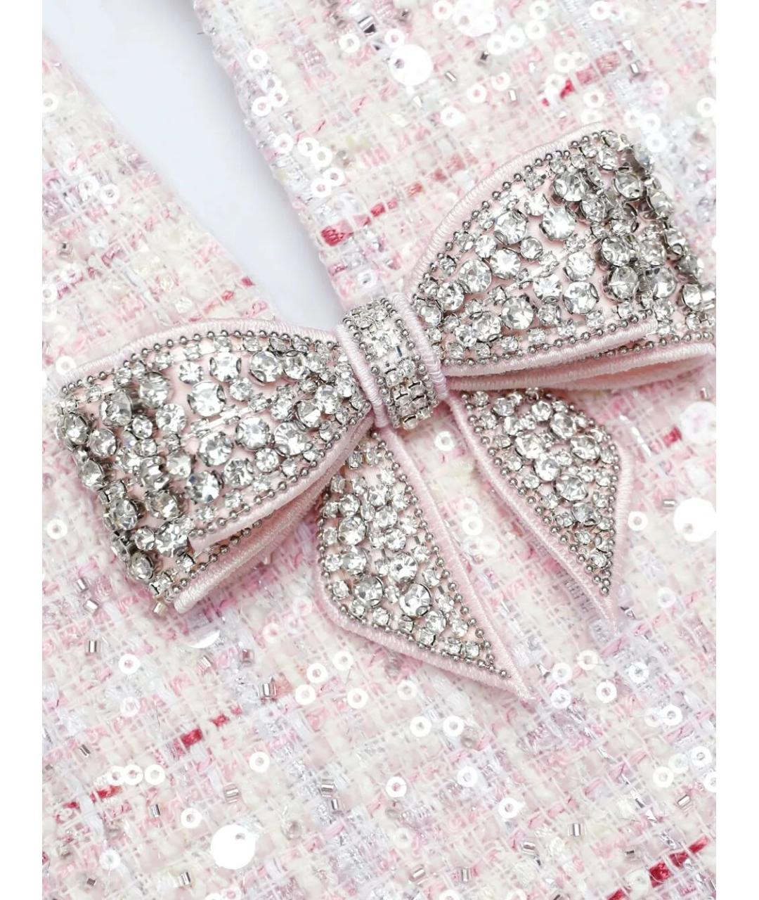 SELF-PORTRAIT Розовое хлопковое повседневное платье, фото 3