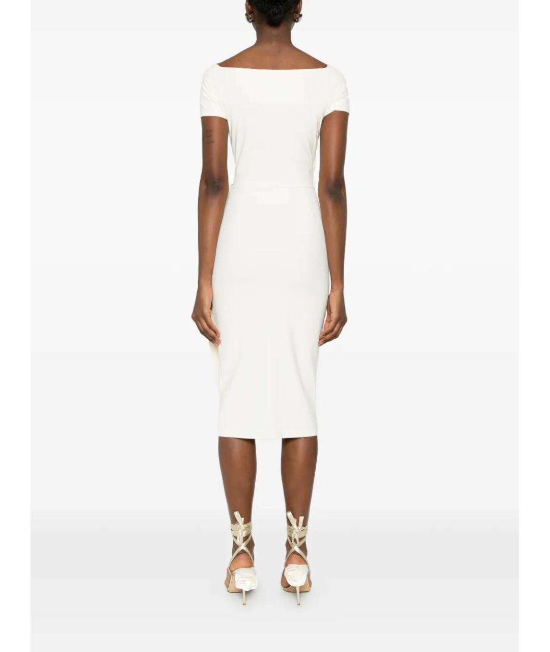 CHIARA BONI Бежевое полиамидовое коктейльное платье, фото 3