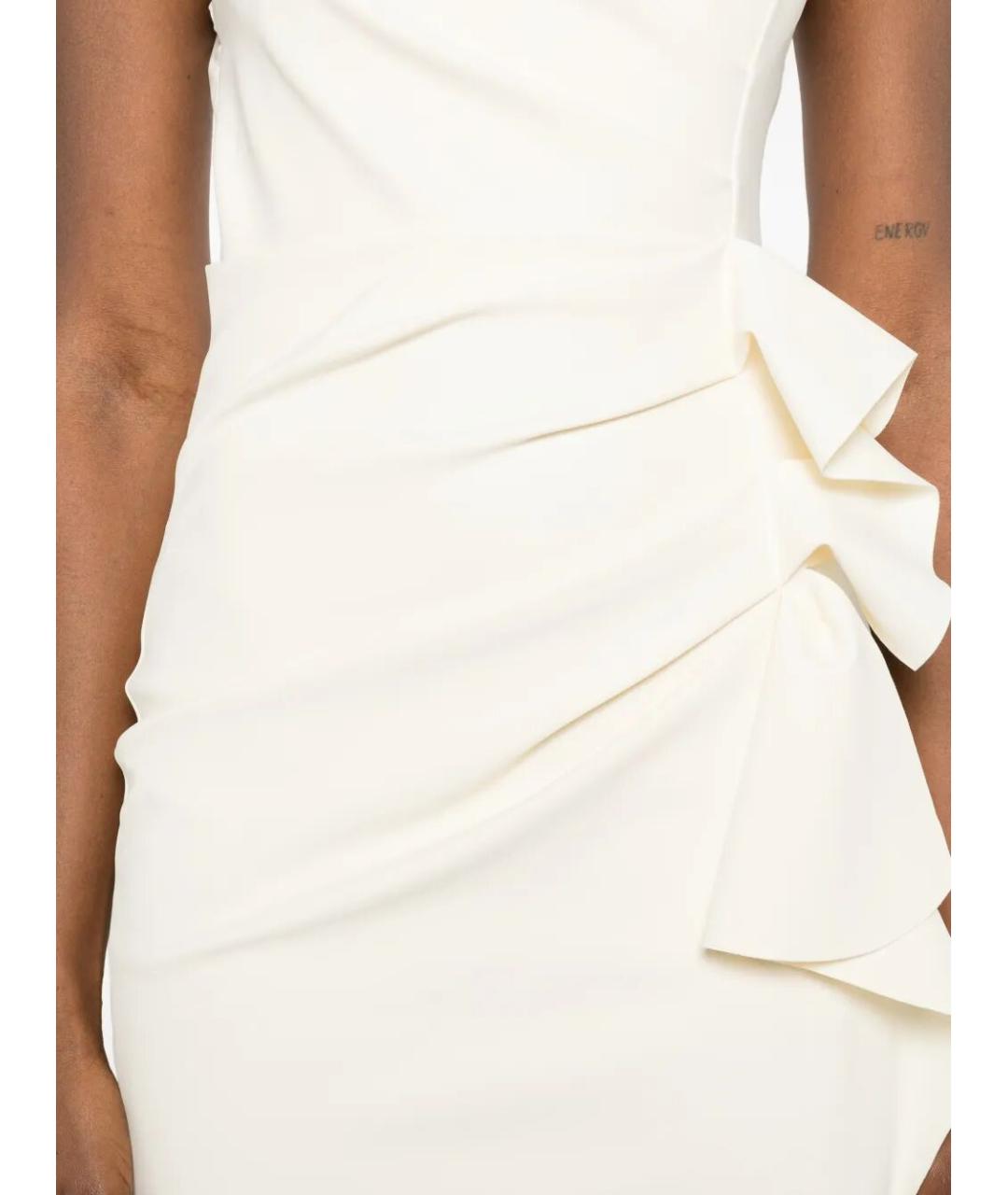 CHIARA BONI Бежевое полиамидовое коктейльное платье, фото 4