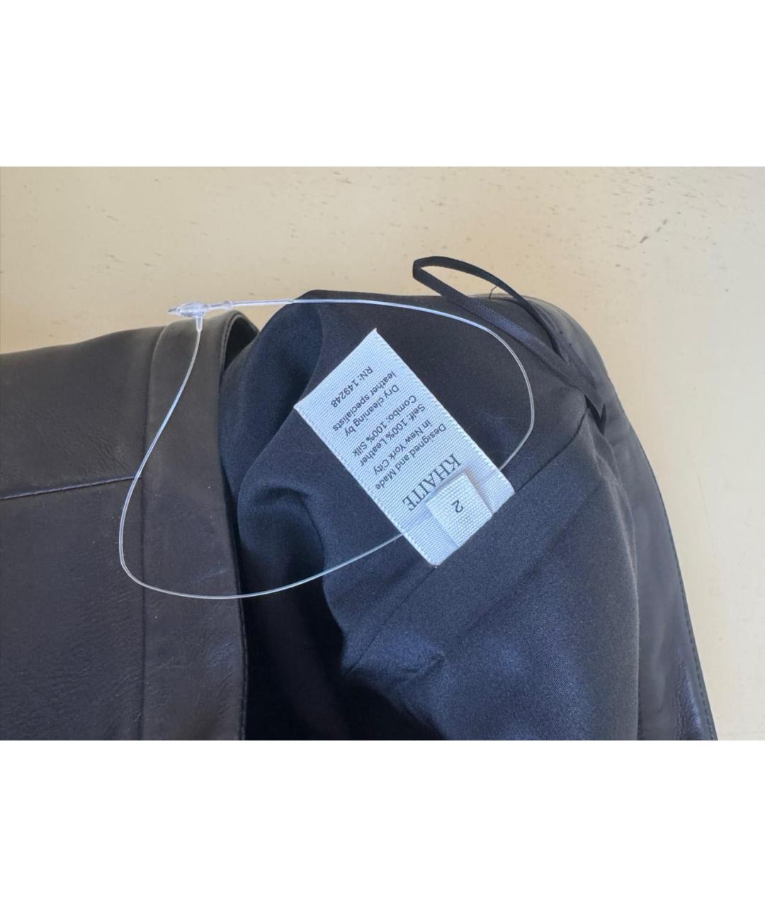 KHAITE Черные кожаные кюлоты, фото 8