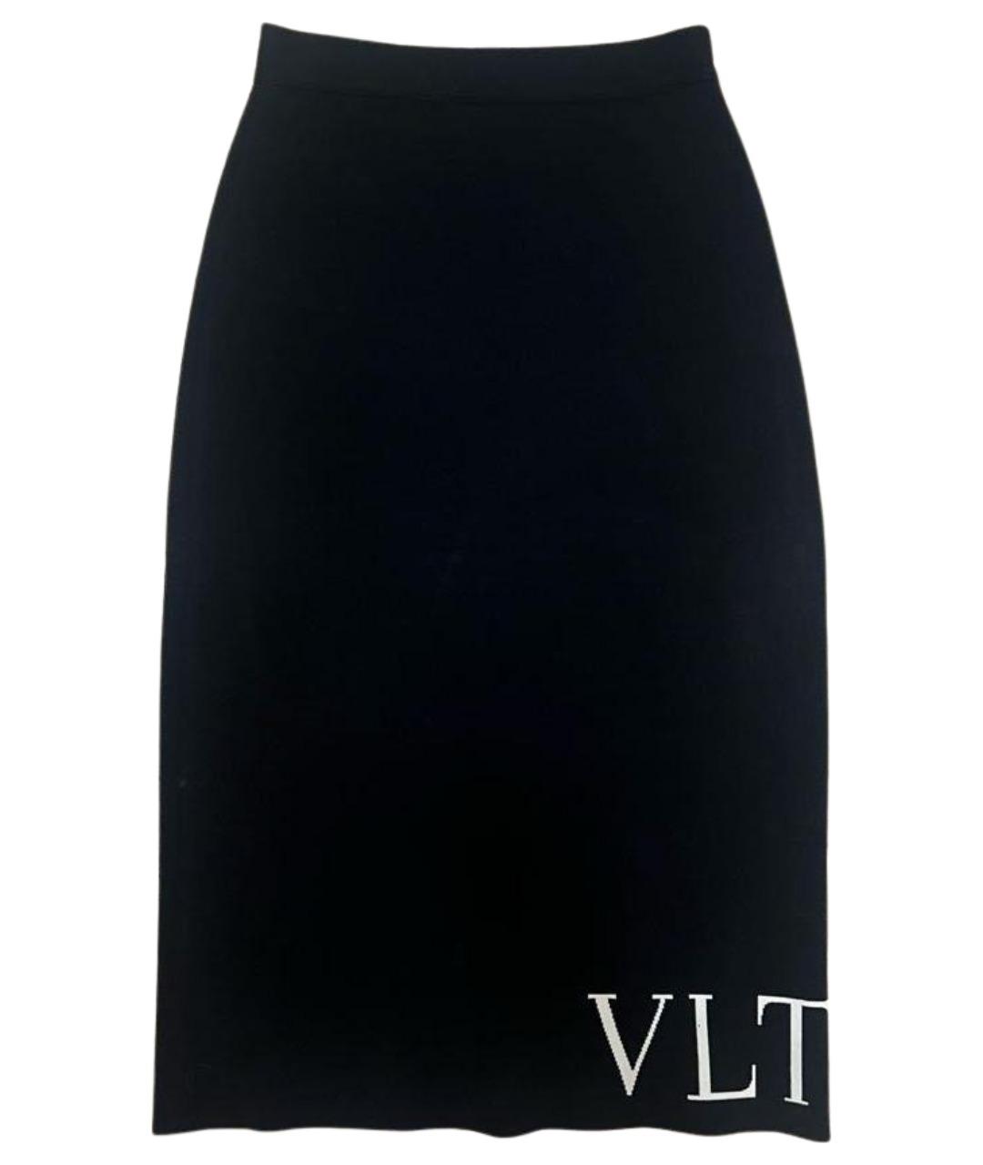 ANTONINO VALENTI Черная вискозная юбка миди, фото 1