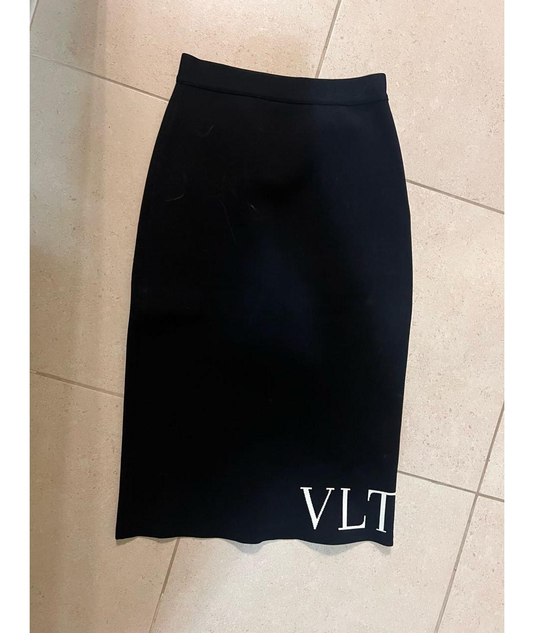 ANTONINO VALENTI Черная вискозная юбка миди, фото 3