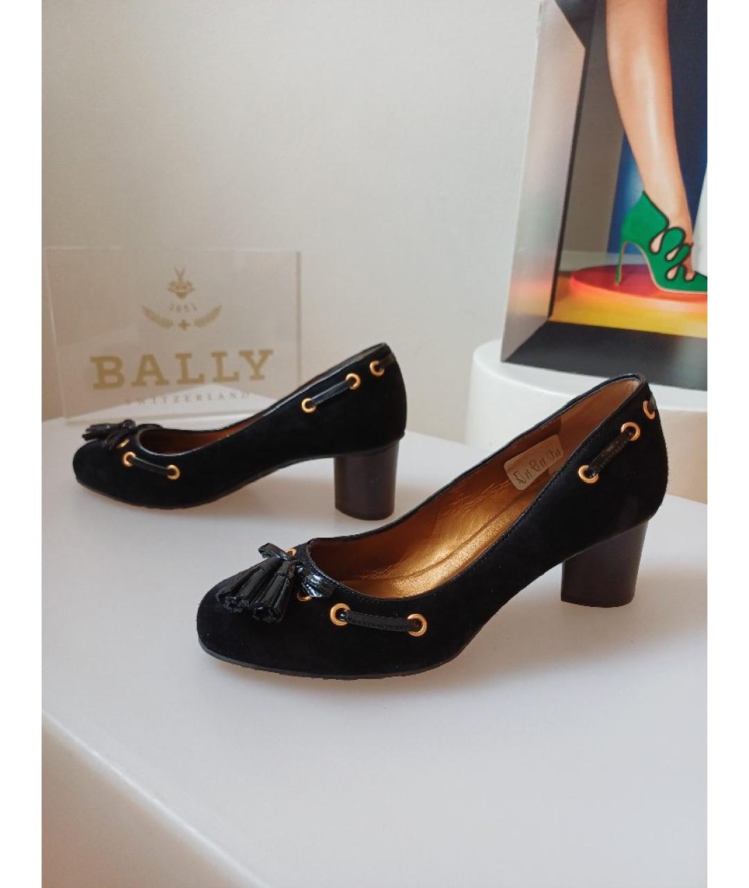 BALLY Черные замшевые туфли, фото 2