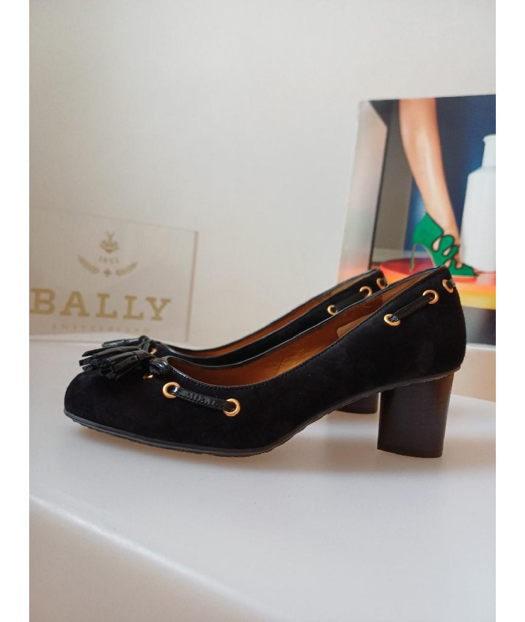 BALLY Черные замшевые туфли, фото 6