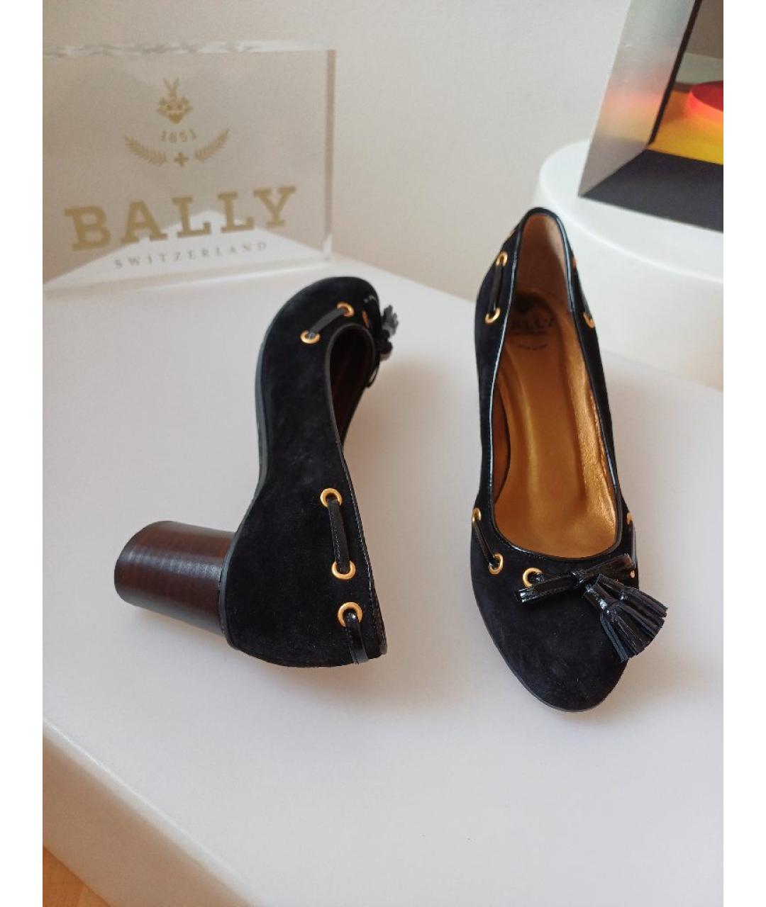 BALLY Черные замшевые туфли, фото 5