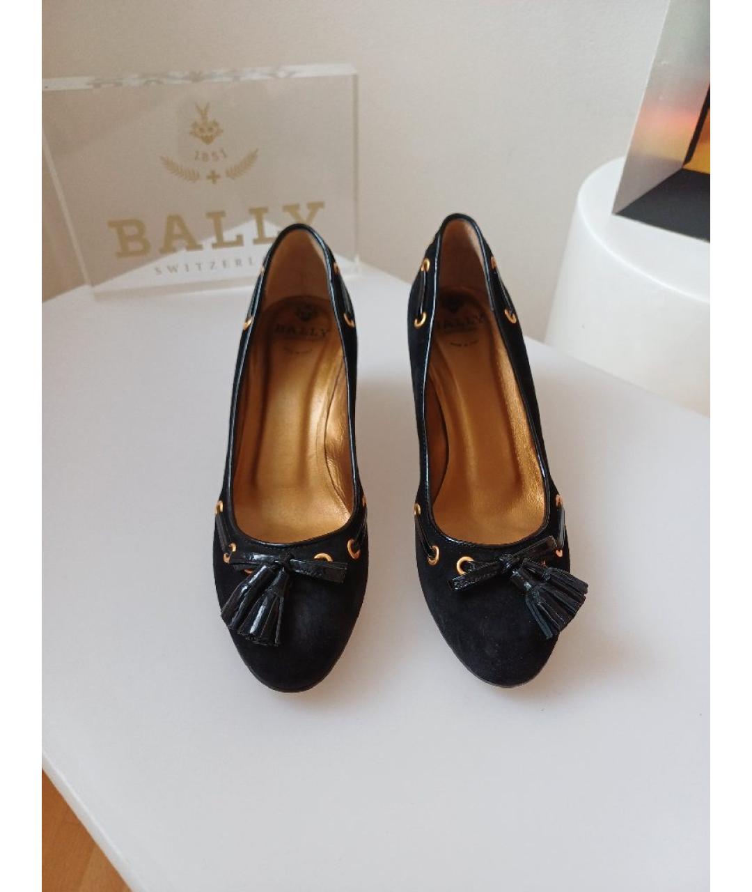 BALLY Черные замшевые туфли, фото 7