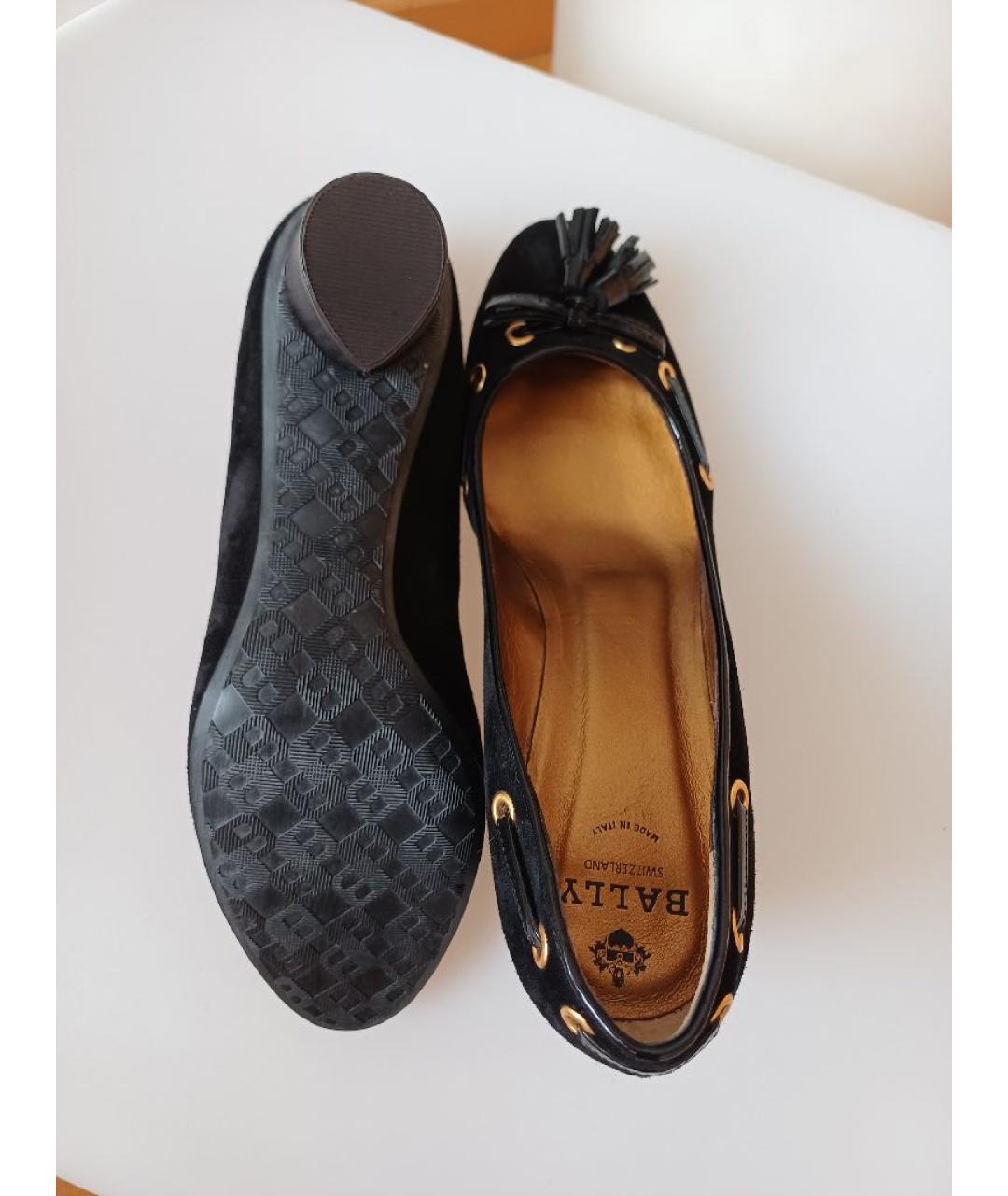 BALLY Черные замшевые туфли, фото 9