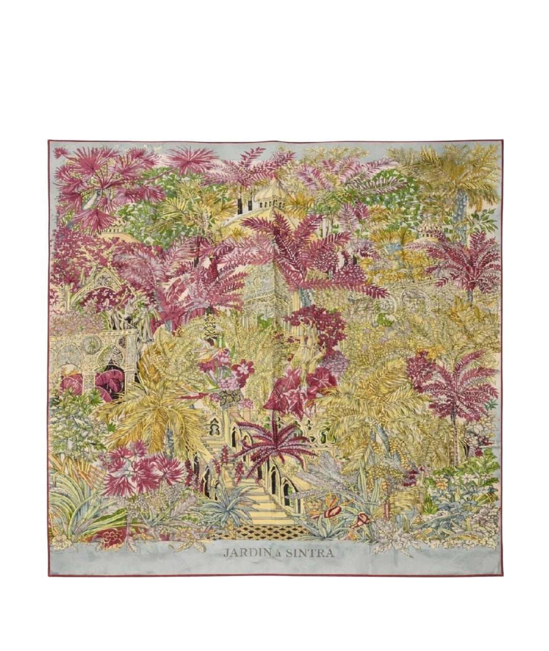 HERMES Мульти шелковый платок, фото 1