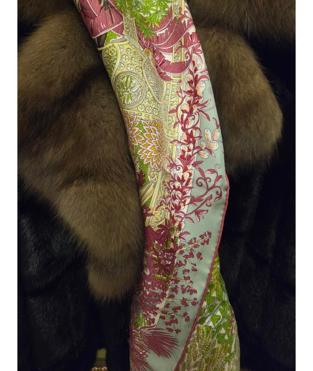 HERMES Мульти шелковый платок, фото 4