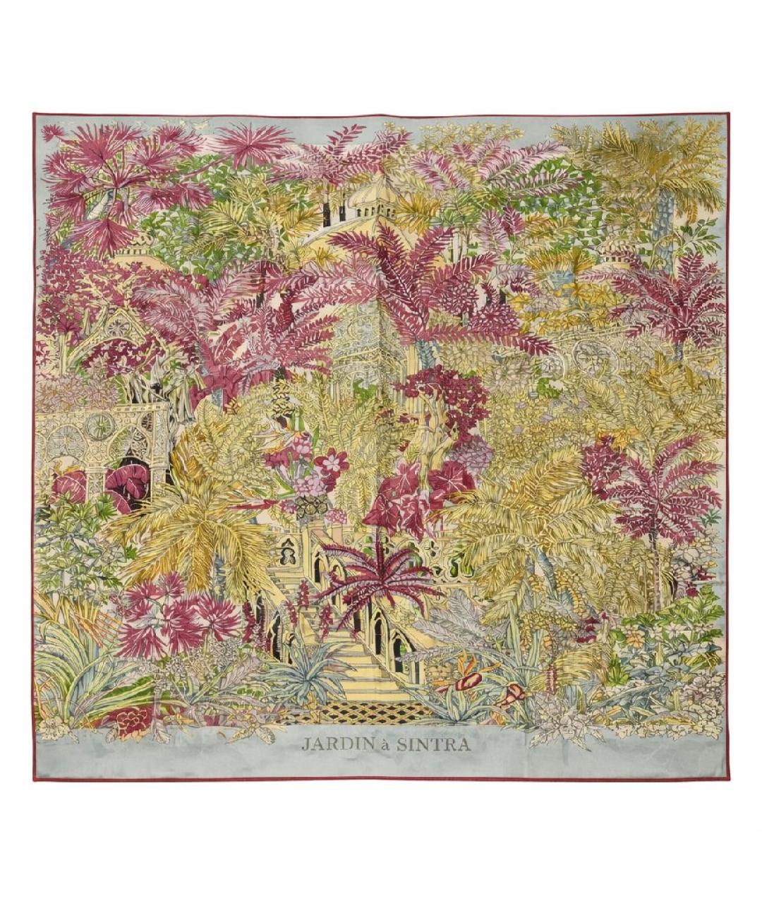 HERMES Мульти шелковый платок, фото 6