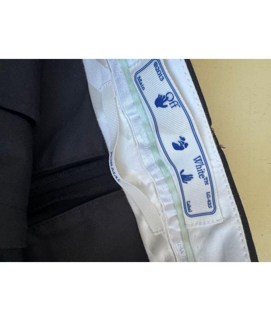 OFF-WHITE Черные брюки широкие, фото 8