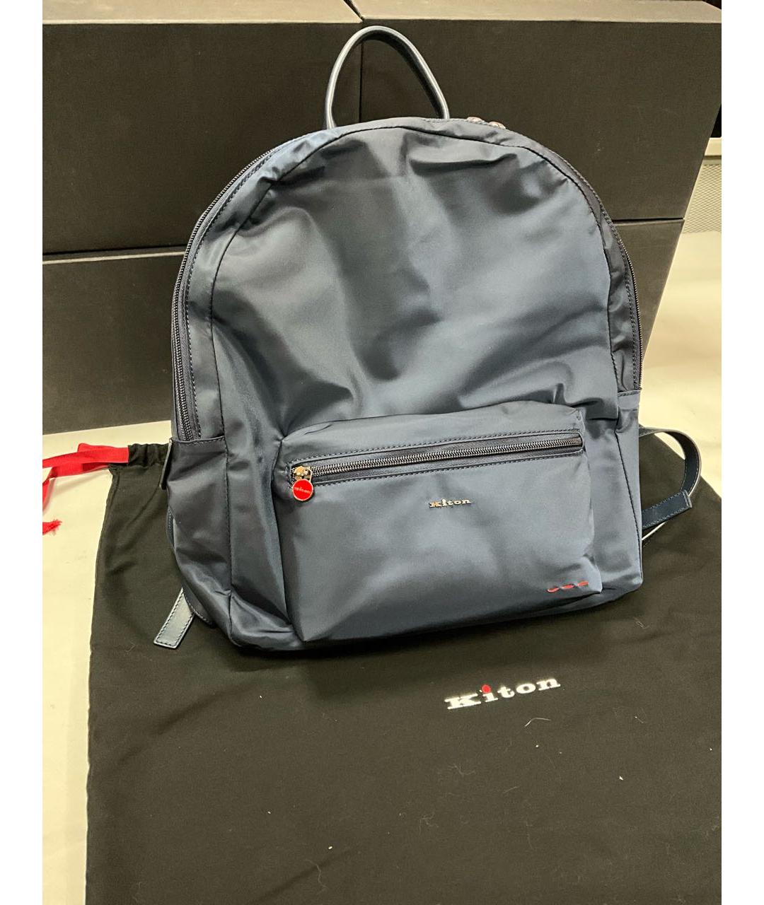 KITON Синий рюкзак, фото 8