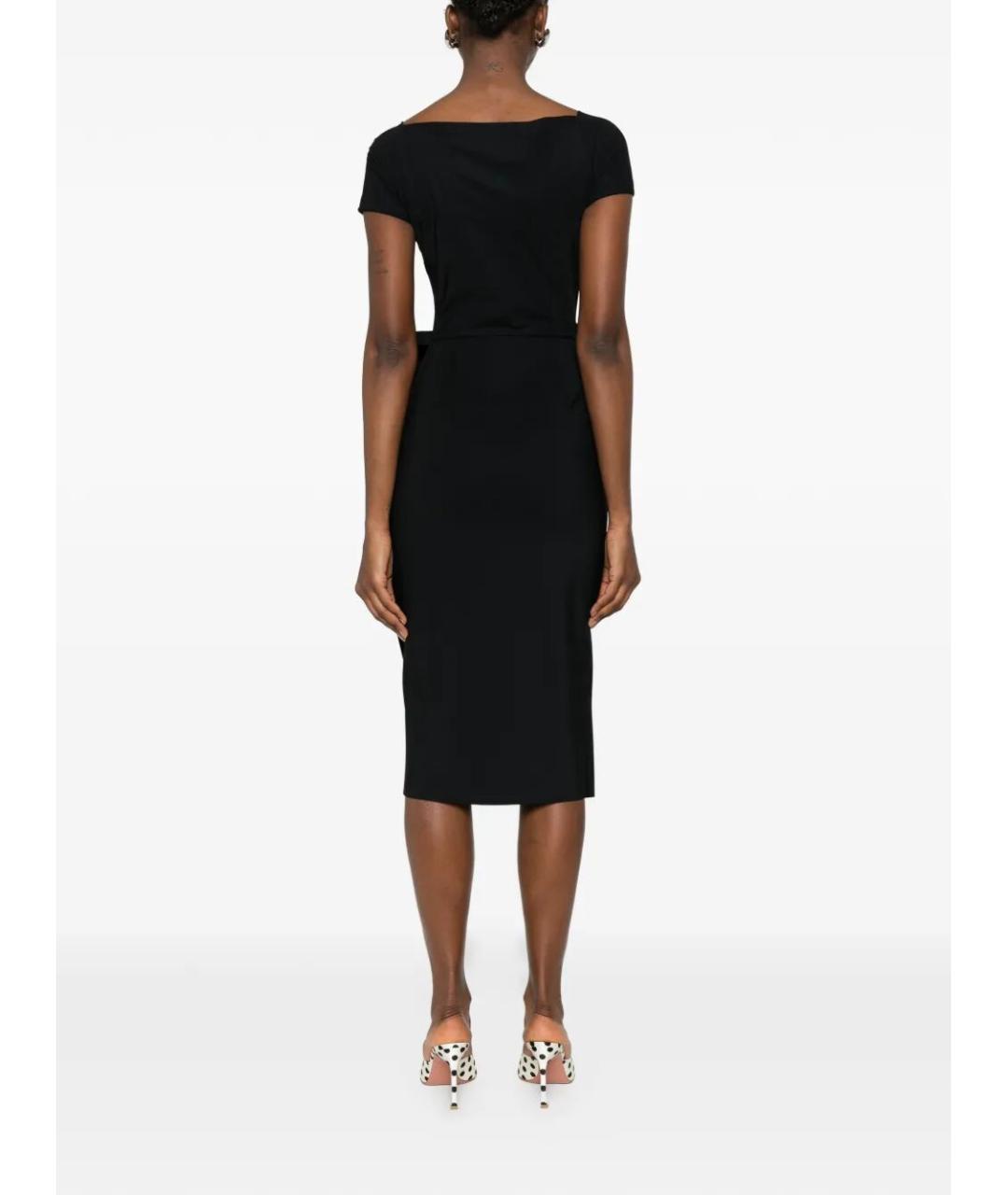 CHIARA BONI Черное полиамидовое коктейльное платье, фото 3