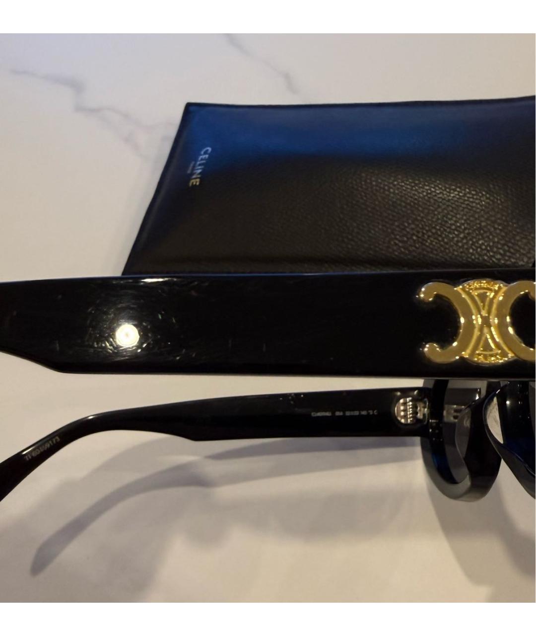 CELINE Черные пластиковые солнцезащитные очки, фото 3