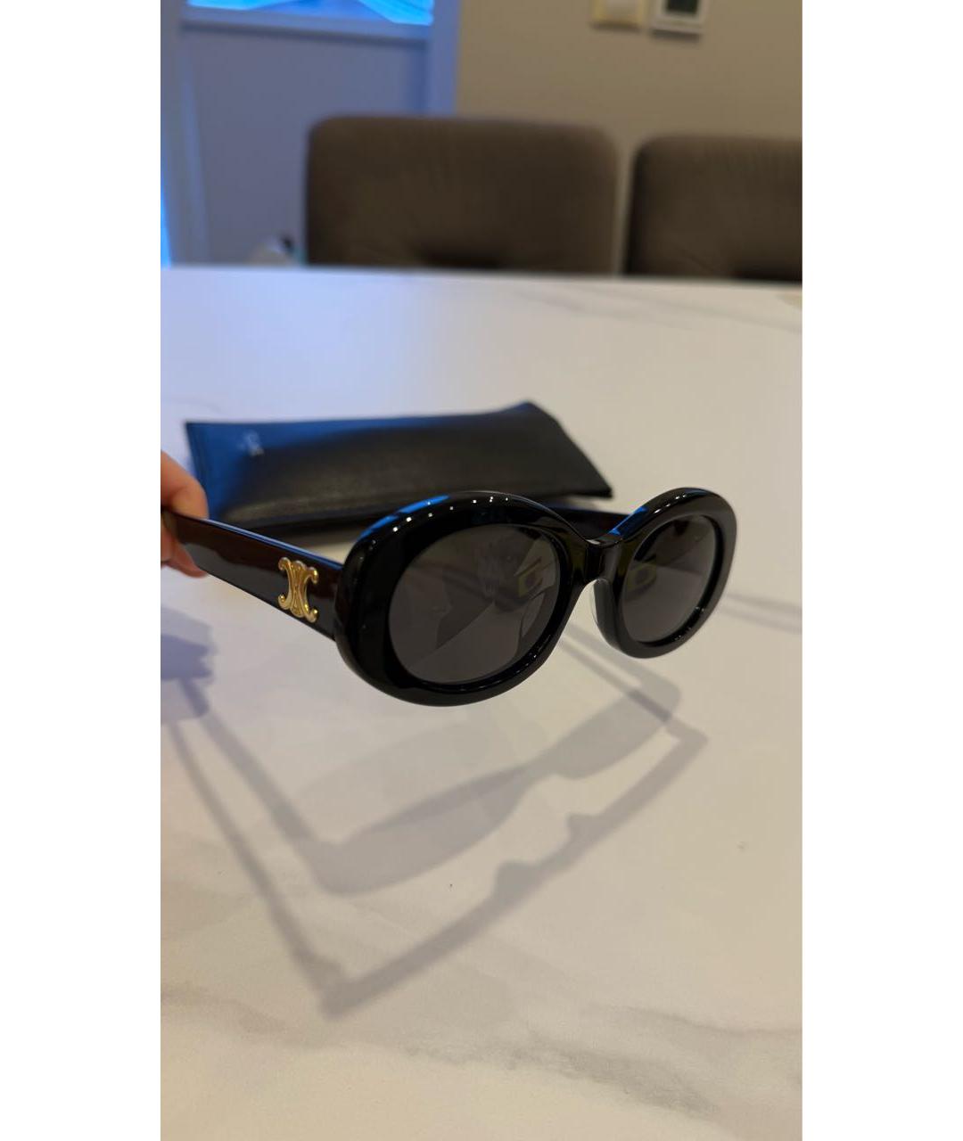 CELINE Черные пластиковые солнцезащитные очки, фото 2