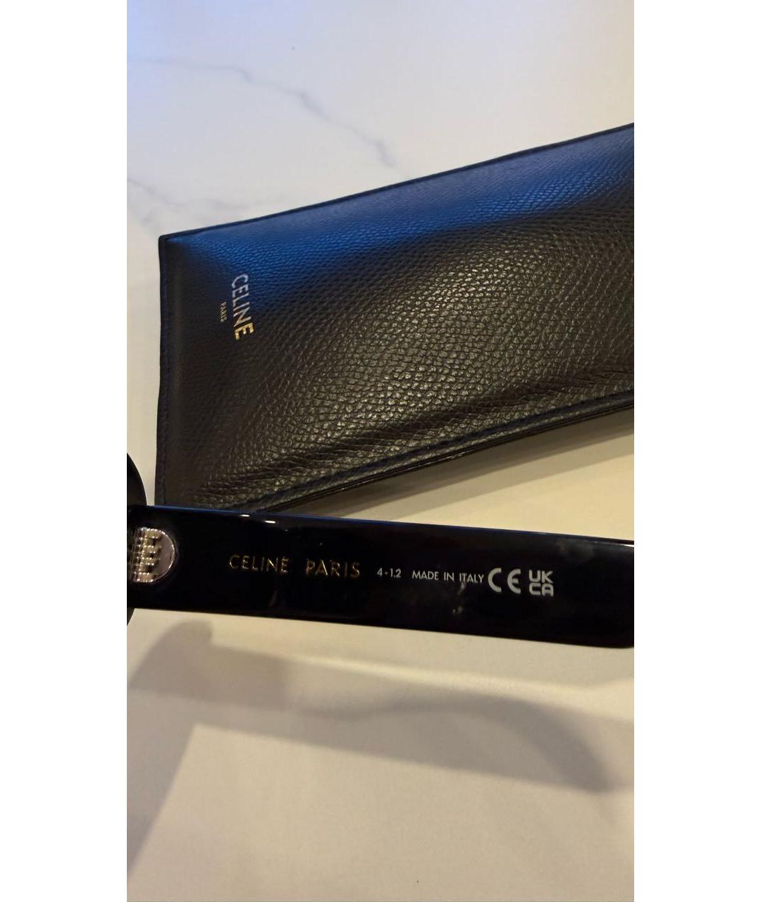 CELINE Черные пластиковые солнцезащитные очки, фото 4