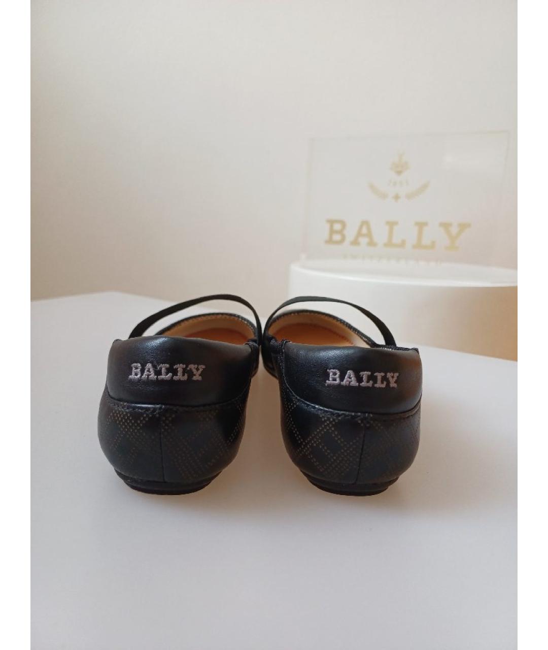 BALLY Черные кожаные балетки, фото 7