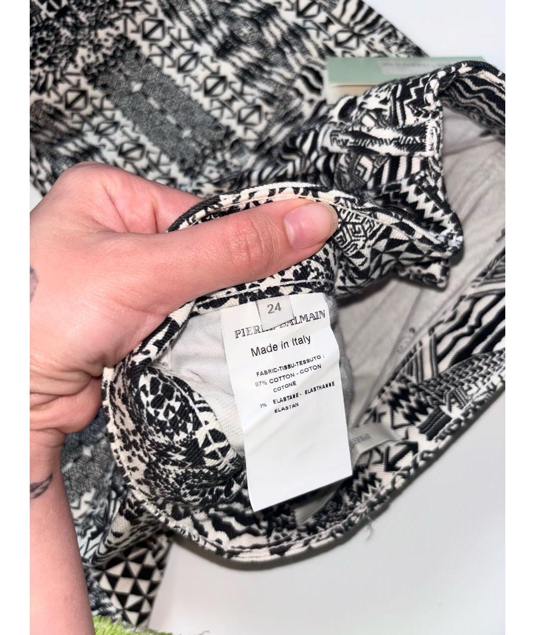 PIERRE BALMAIN Мульти хлопко-эластановые джинсы слим, фото 5