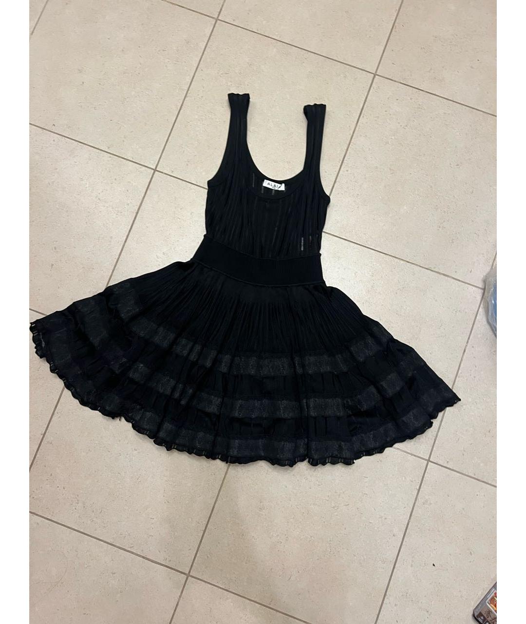 ALAIA Черное вискозное вечернее платье, фото 2