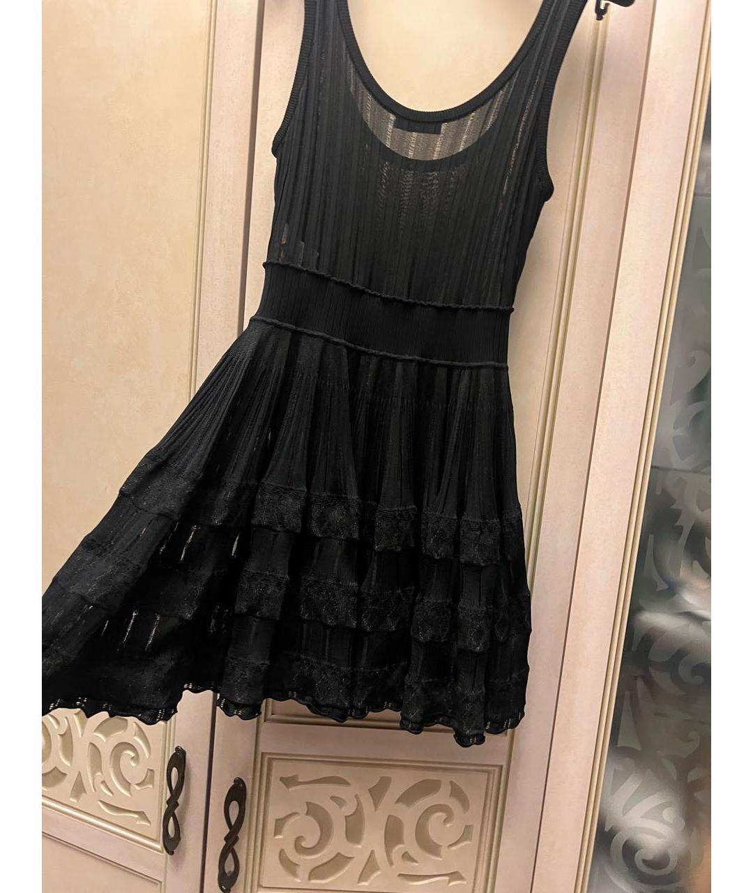 ALAIA Черное вискозное вечернее платье, фото 3