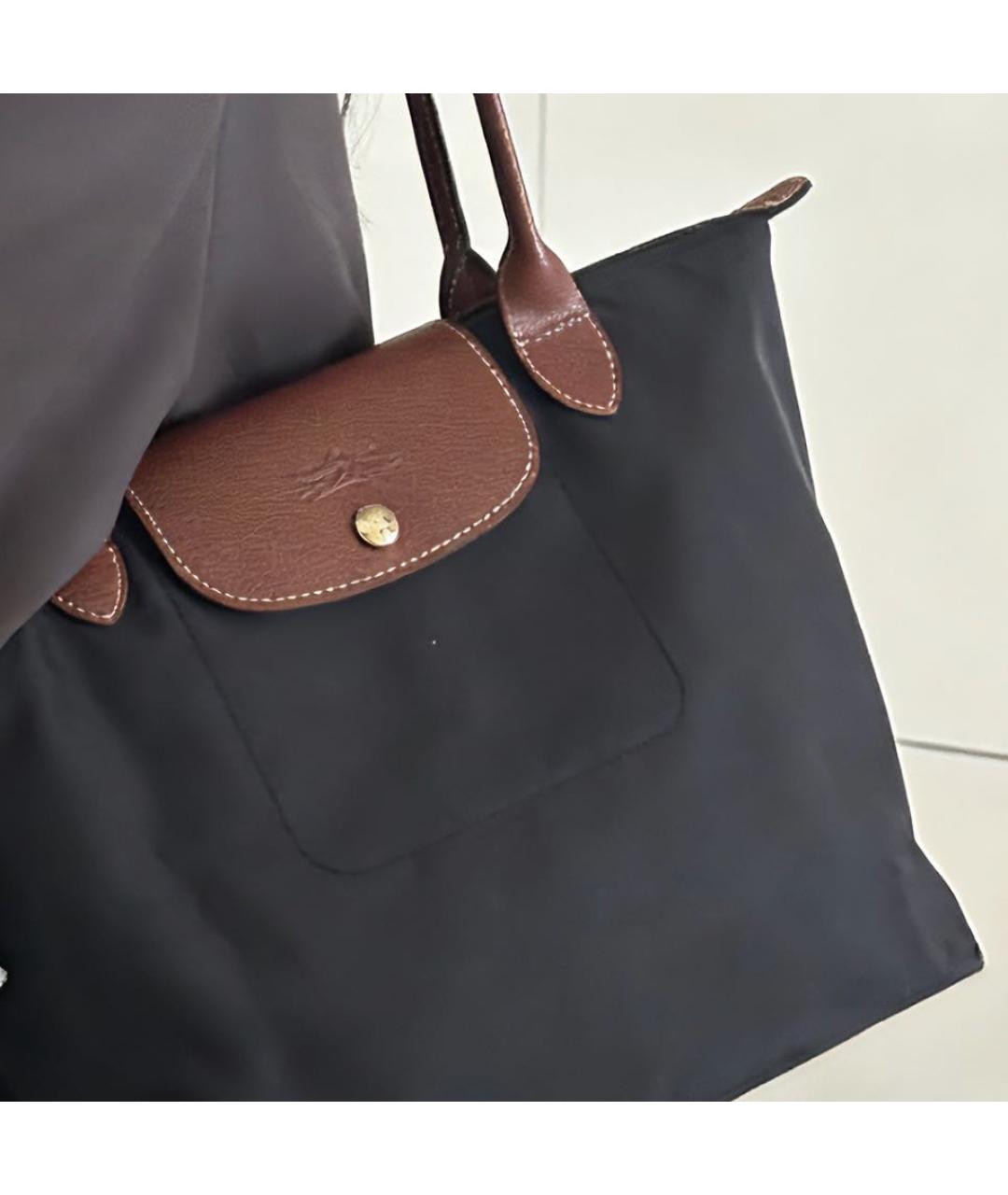 LONGCHAMP Черная сумка тоут, фото 7