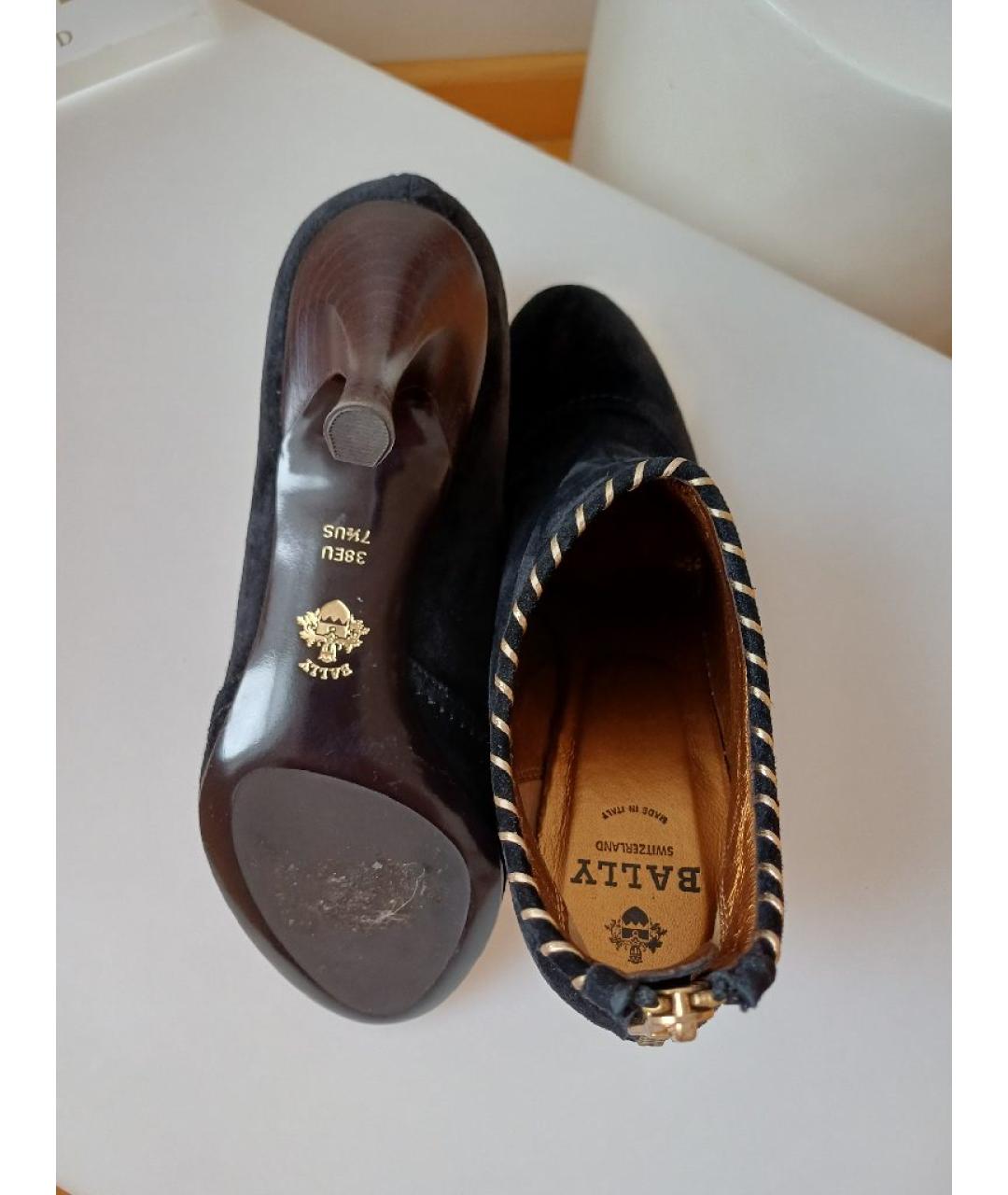 BALLY Черные замшевые ботильоны, фото 9