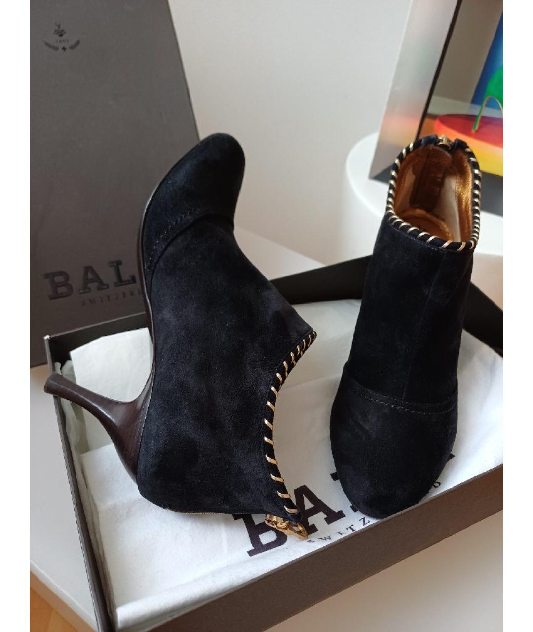 BALLY Черные замшевые ботильоны, фото 3