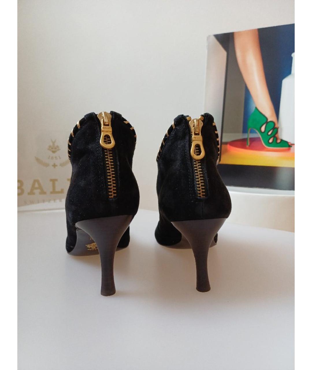 BALLY Черные замшевые ботильоны, фото 8