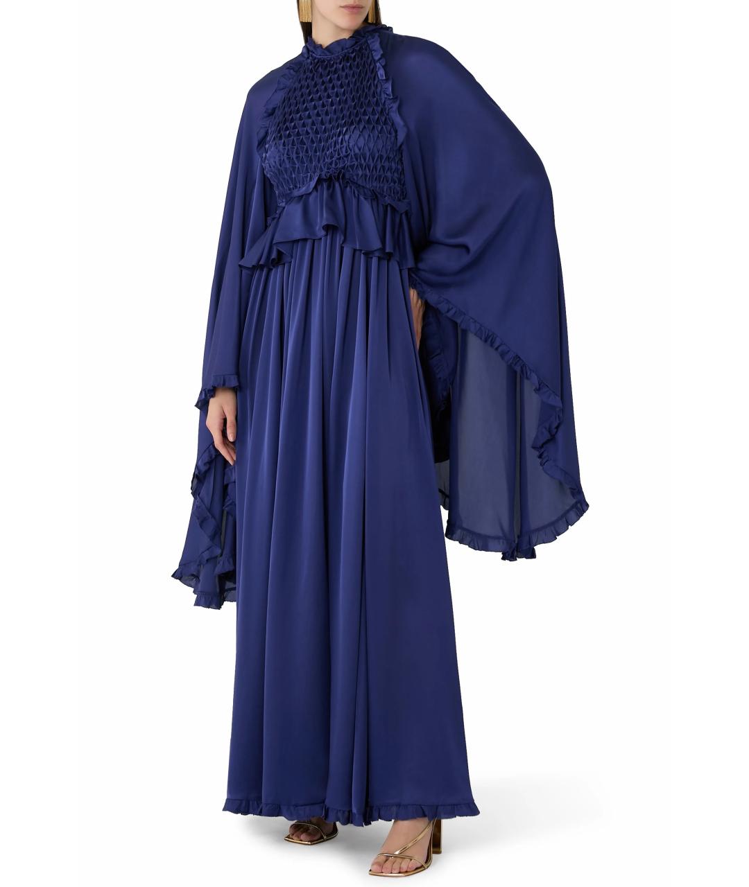 ZIMMERMANN Синее шелковое платье, фото 3