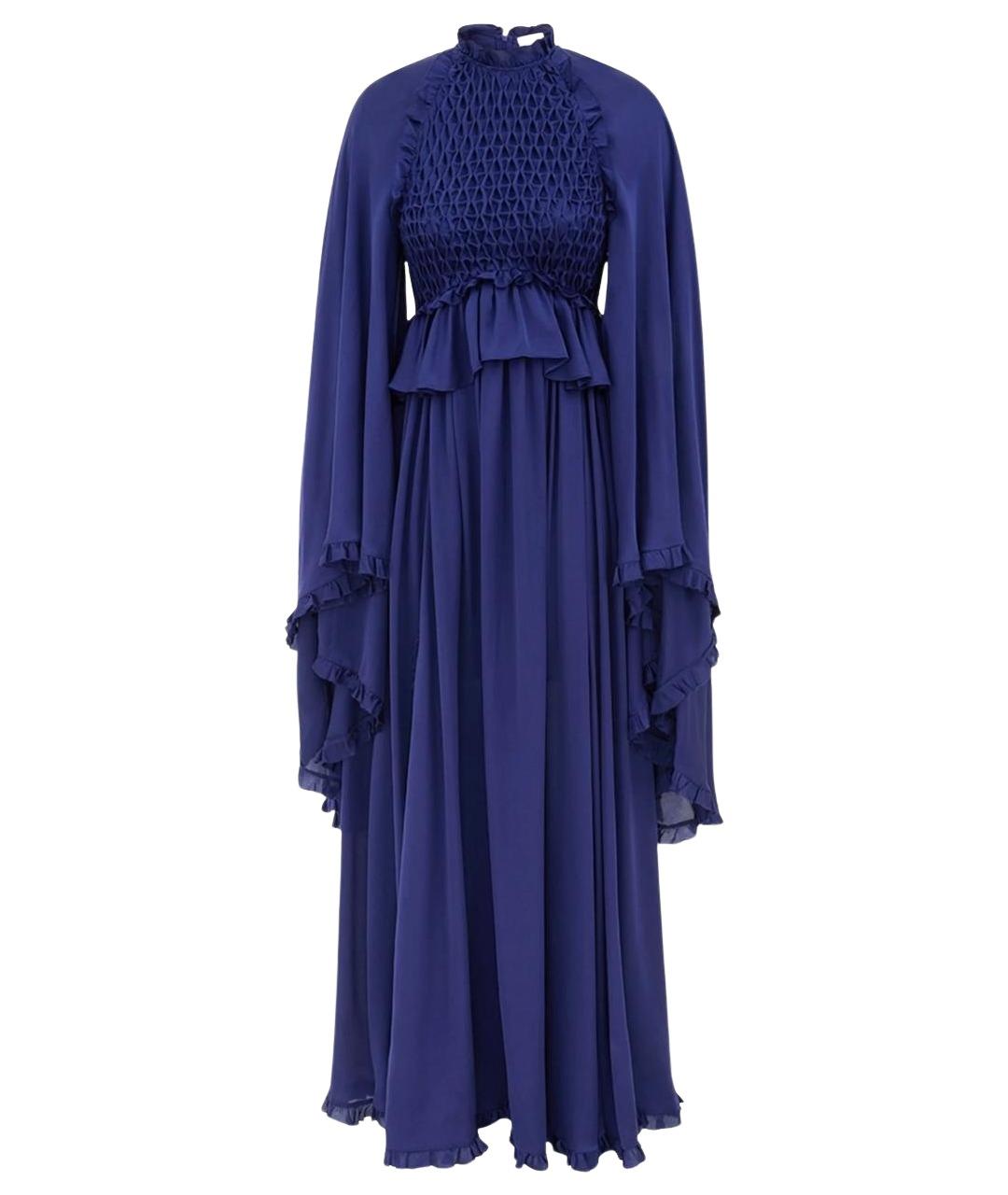 ZIMMERMANN Синее шелковое платье, фото 1