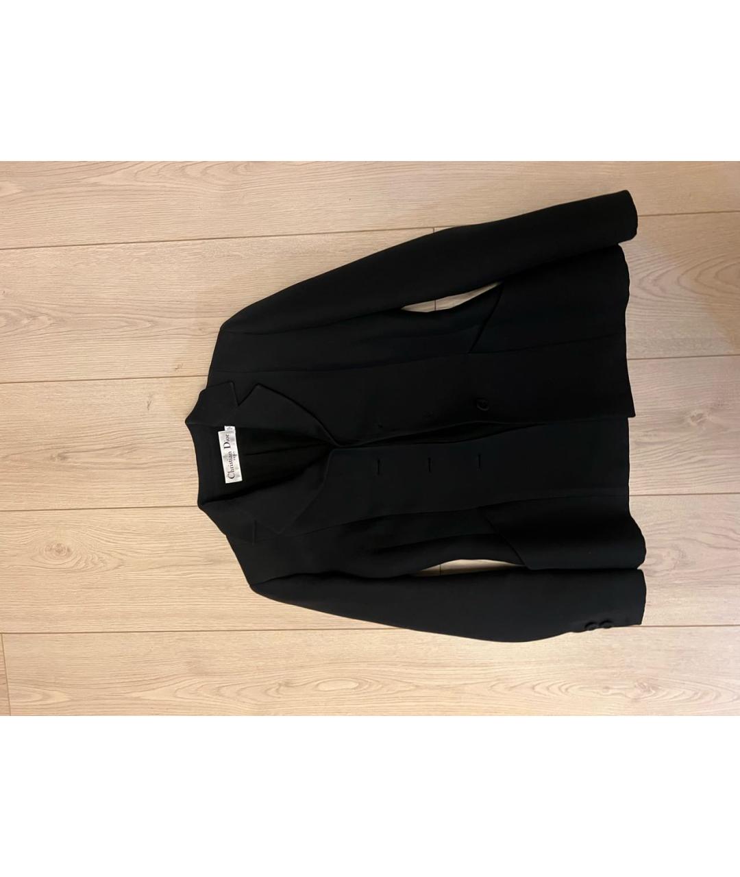 CHRISTIAN DIOR Темно-синий вискозный жакет/пиджак, фото 4