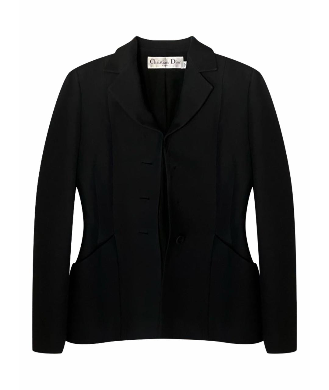 CHRISTIAN DIOR Темно-синий вискозный жакет/пиджак, фото 1