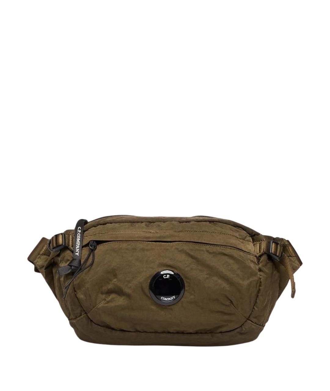 CP COMPANY Зеленая тканевая поясная сумка, фото 1