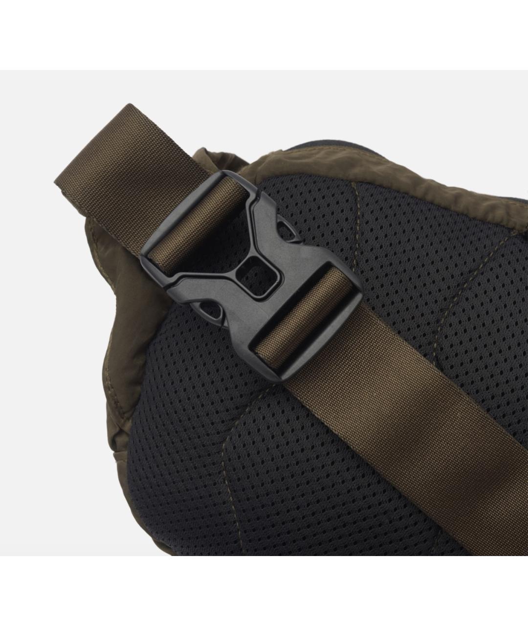 CP COMPANY Зеленая тканевая поясная сумка, фото 4