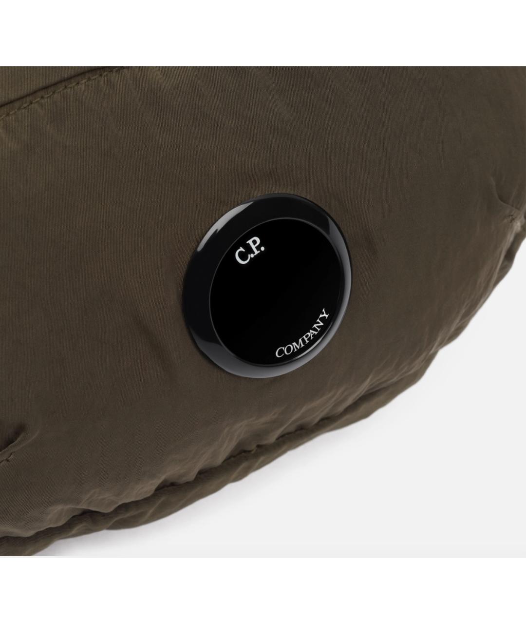 CP COMPANY Зеленая тканевая поясная сумка, фото 5