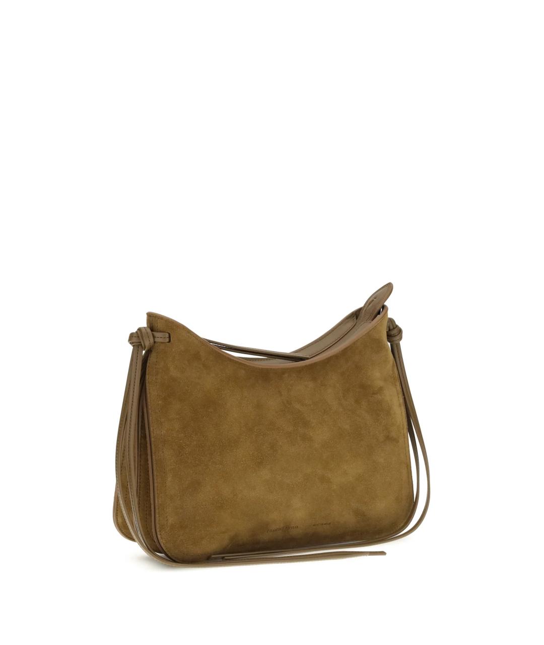 PHOEBE PHILO Коричневая замшевая сумка через плечо, фото 2