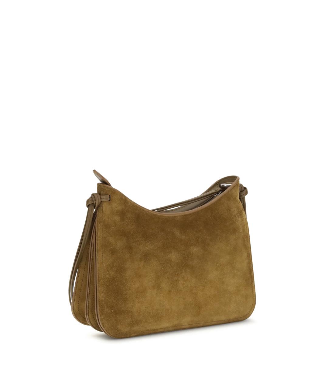 PHOEBE PHILO Коричневая замшевая сумка через плечо, фото 3