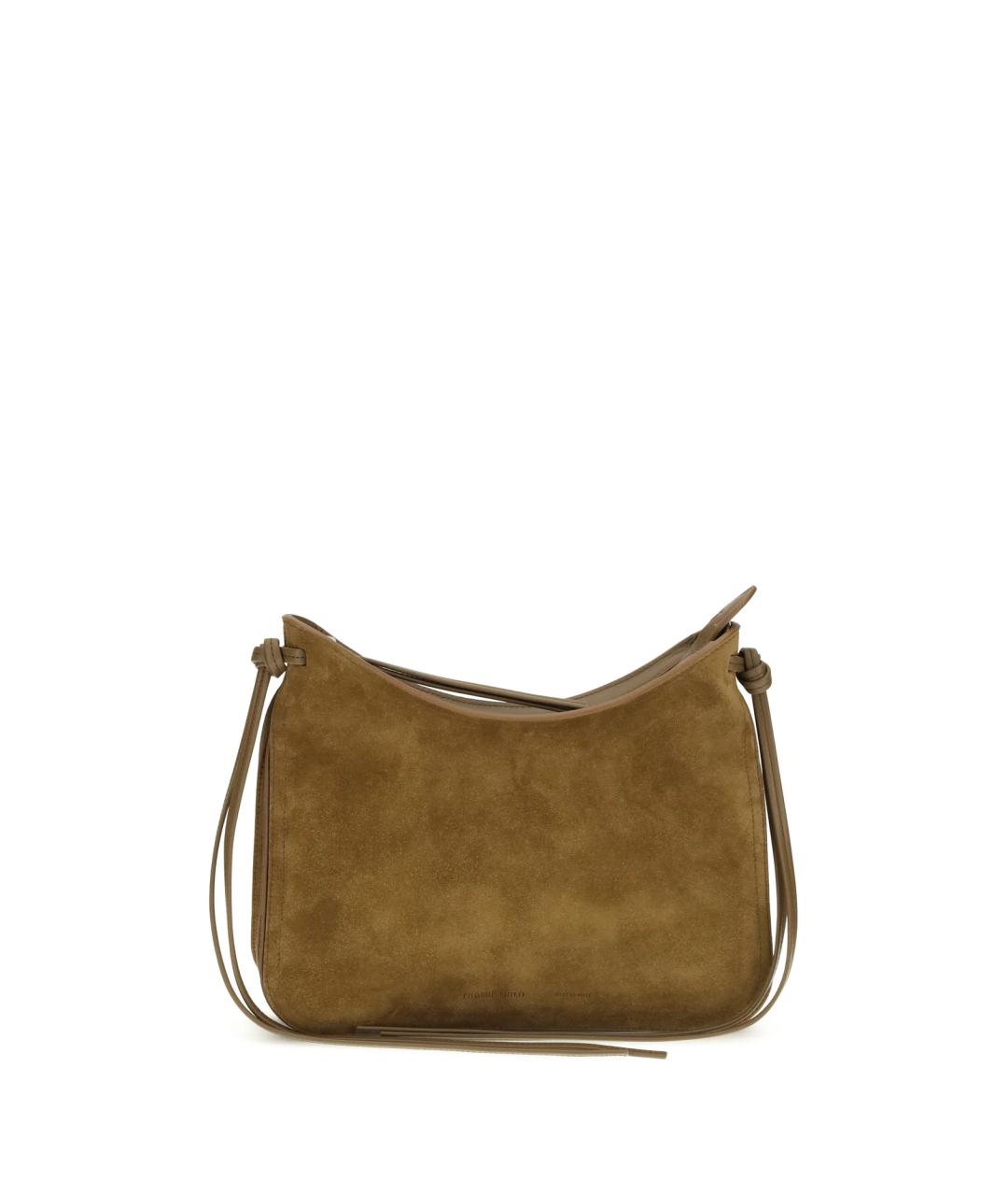 PHOEBE PHILO Коричневая замшевая сумка через плечо, фото 1