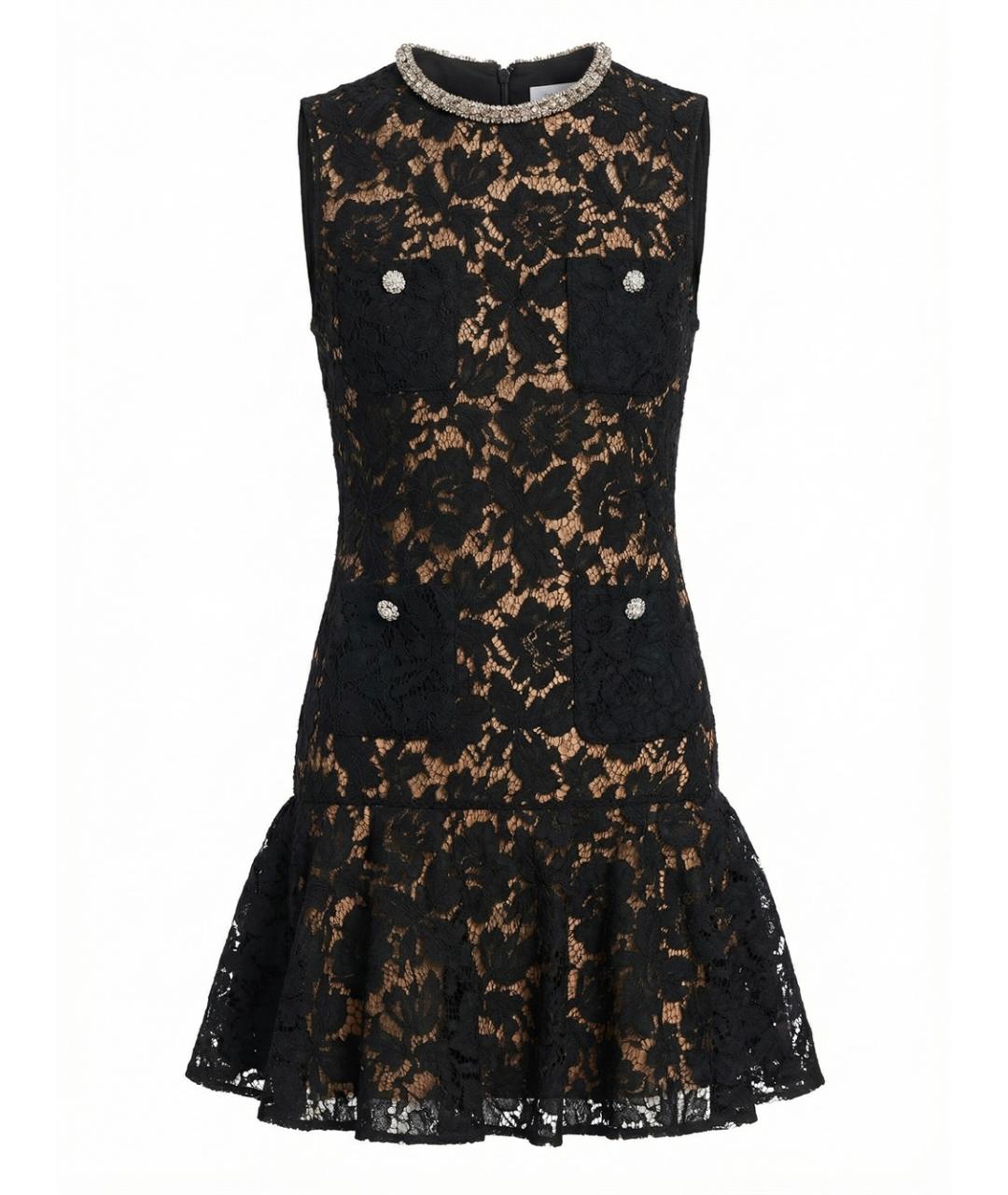 SELF-PORTRAIT Черное полиамидовое повседневное платье, фото 1