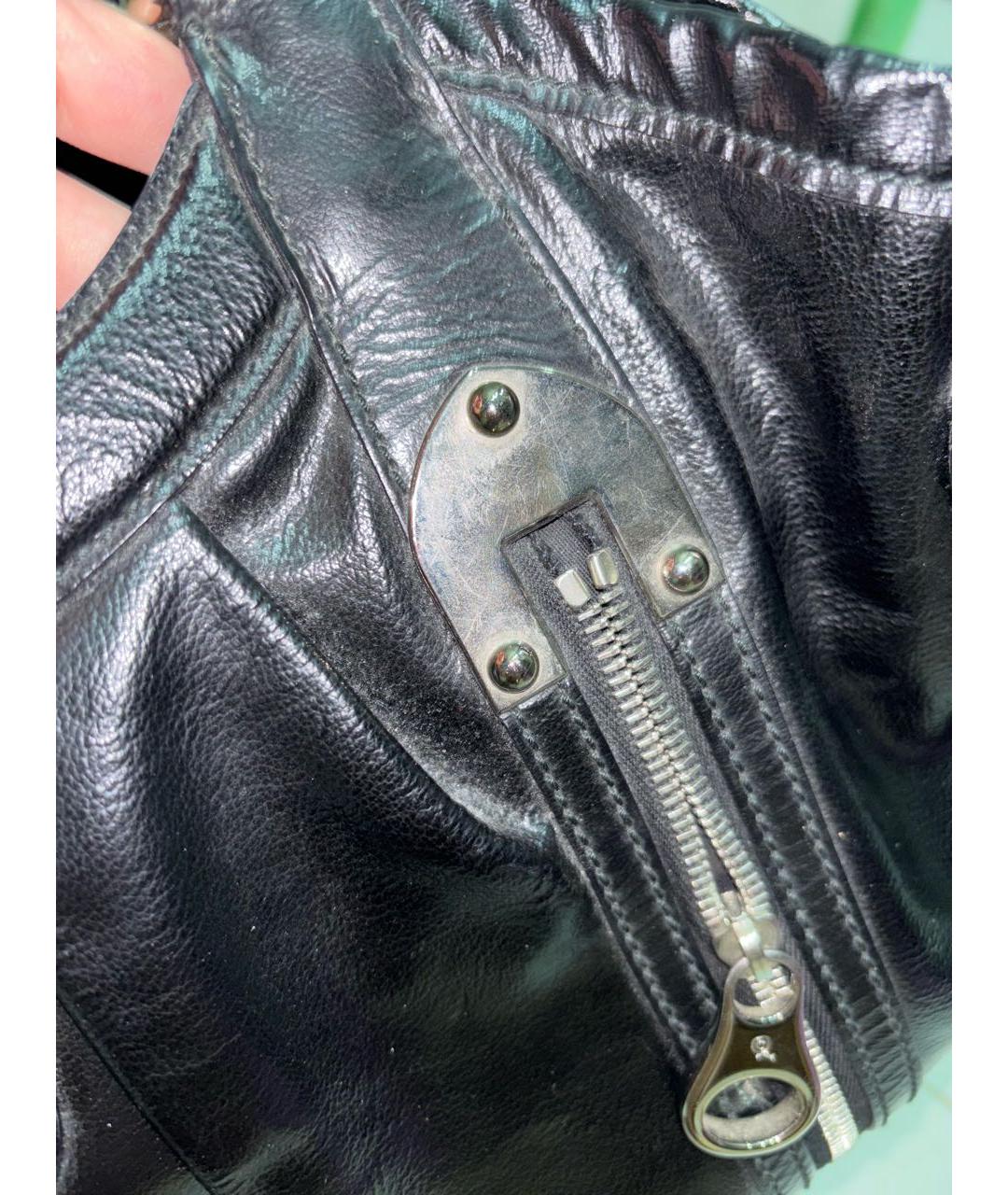 ALEXANDER MCQUEEN Черная сумка тоут из лакированной кожи, фото 7