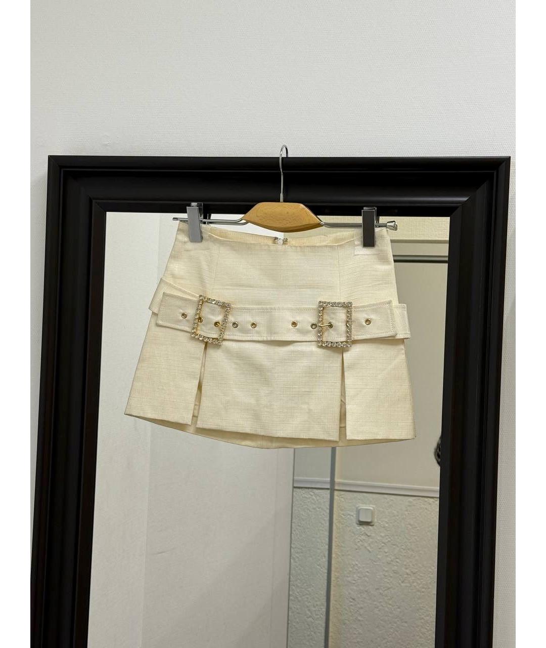 DOLCE&GABBANA Бежевая юбка мини, фото 8