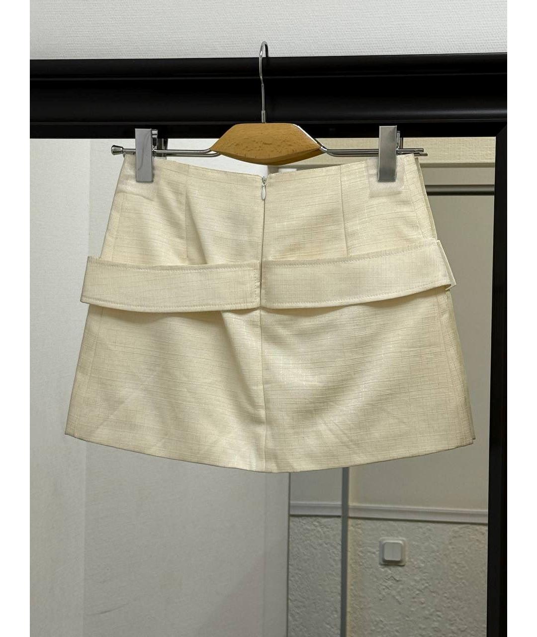 DOLCE&GABBANA Бежевая юбка мини, фото 2