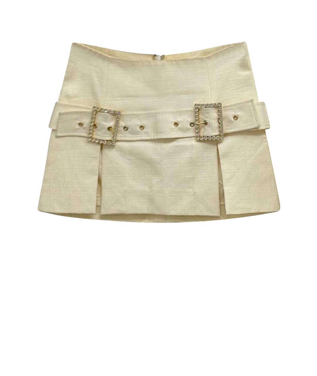 DOLCE&GABBANA Бежевая юбка мини, фото 1