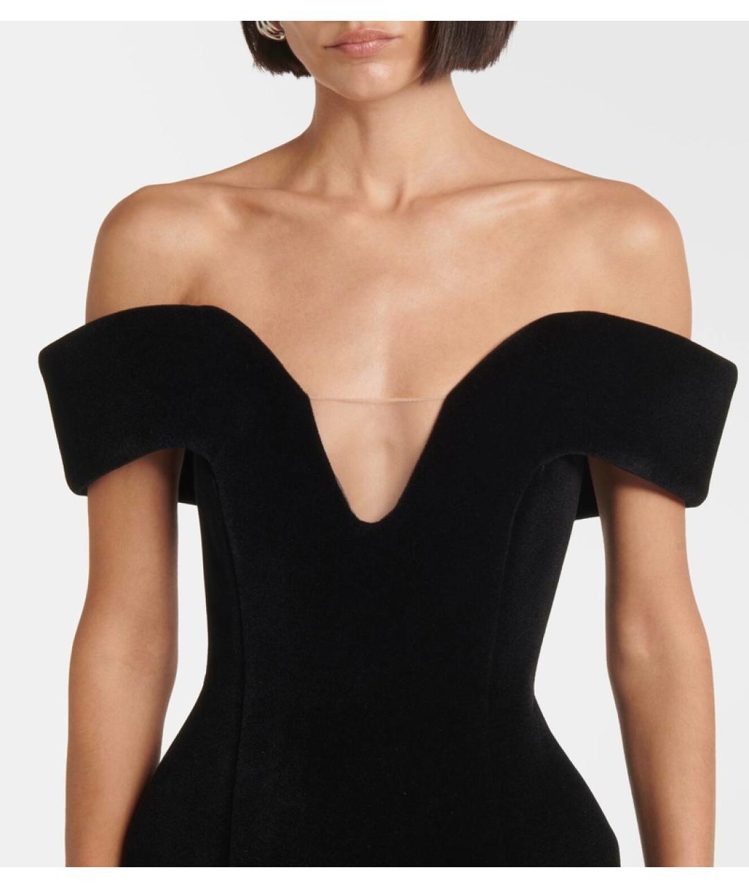 DAVID KOMA Черное полиамидовое коктейльное платье, фото 3