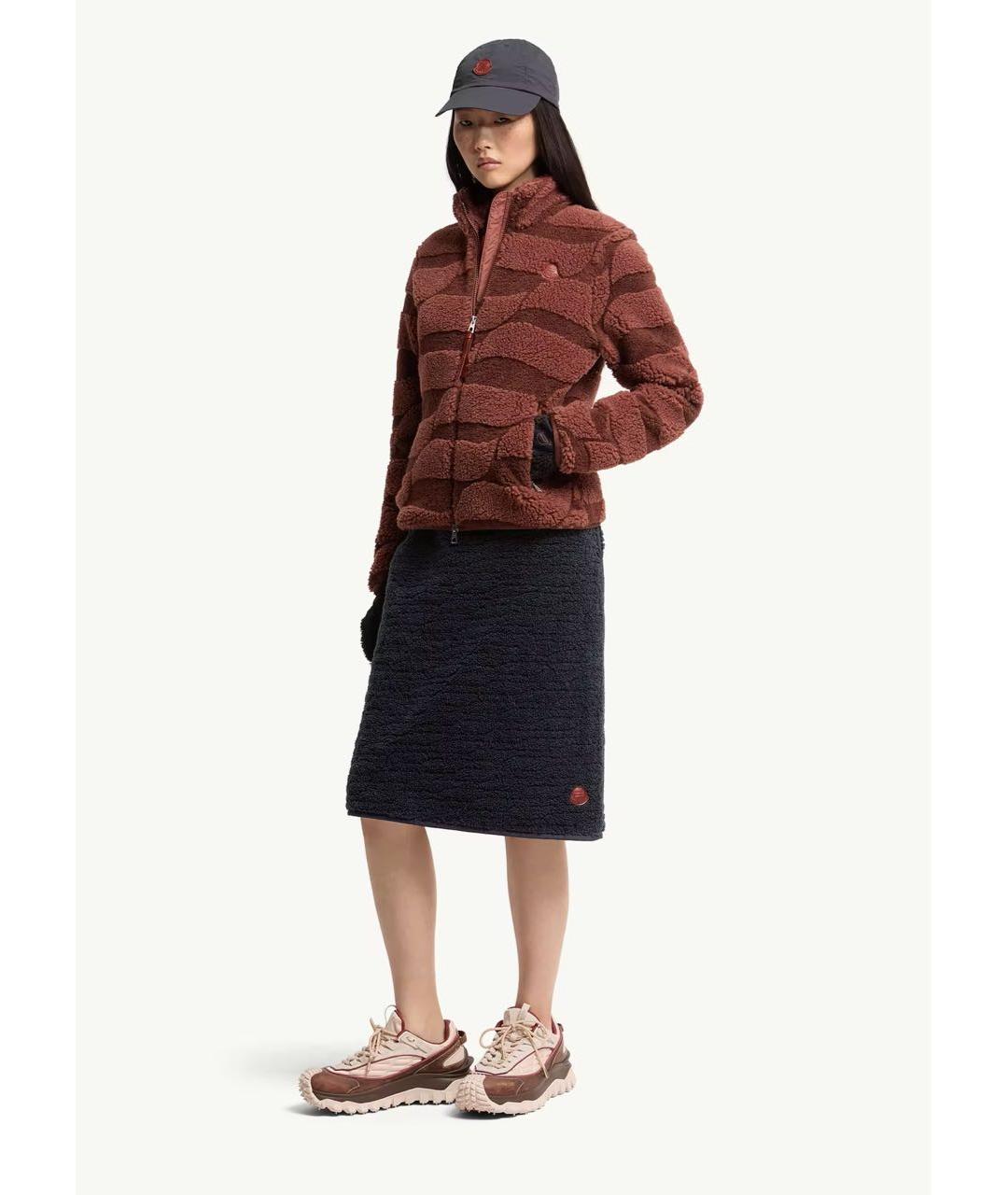 MONCLER Темно-синяя юбка миди, фото 2