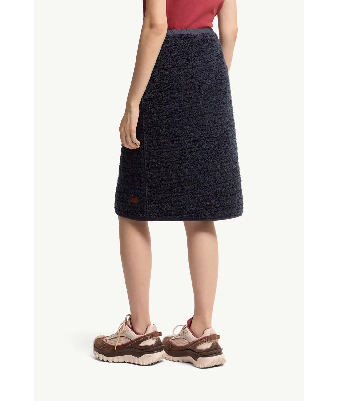 MONCLER Темно-синяя юбка миди, фото 5