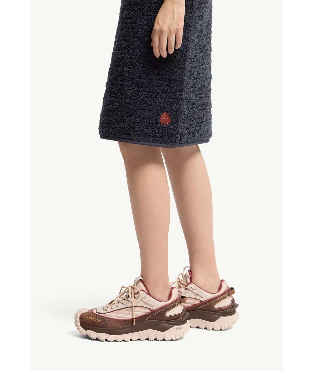 MONCLER Темно-синяя юбка миди, фото 4