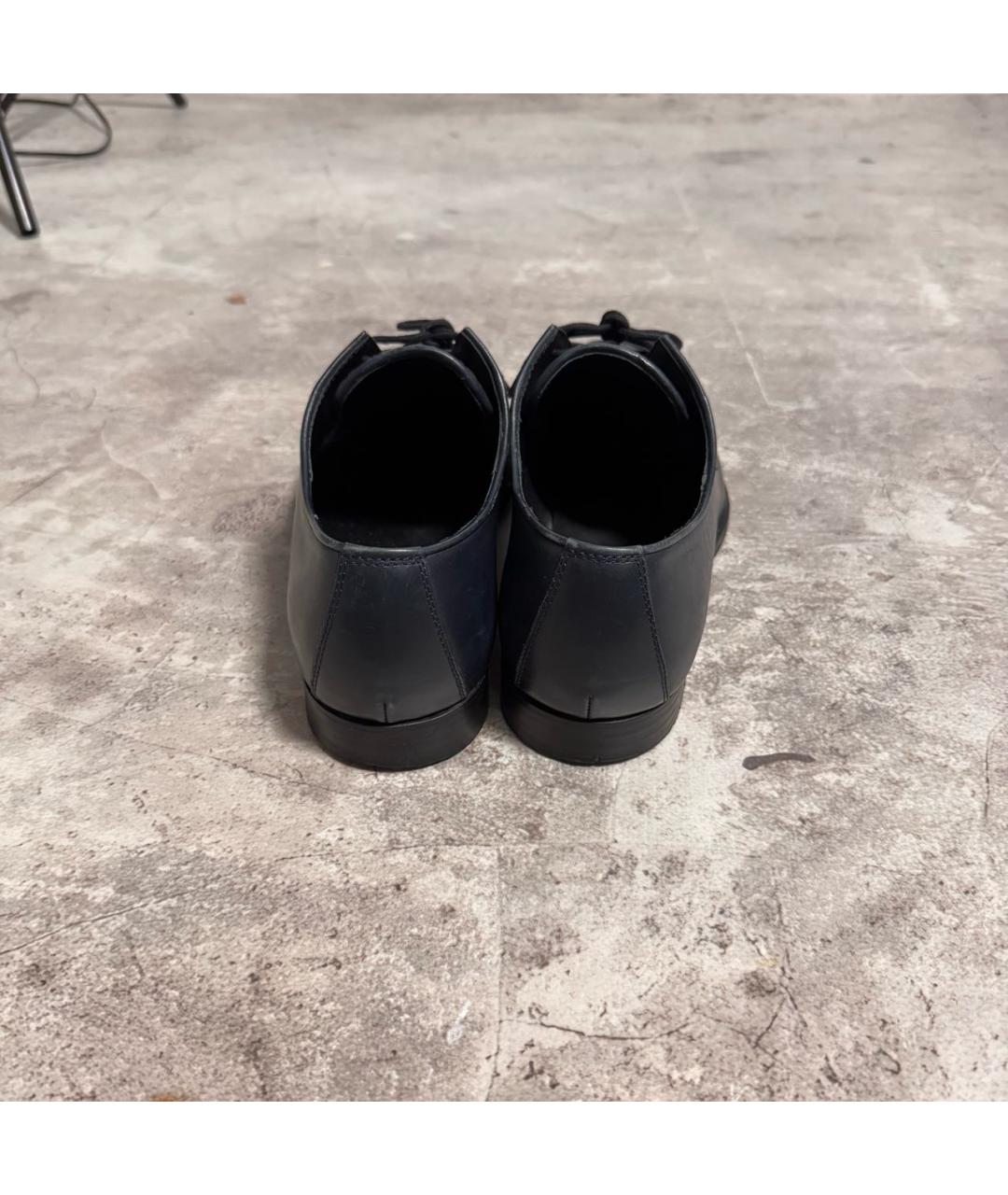 BOTTEGA VENETA Темно-синие кожаные туфли, фото 4