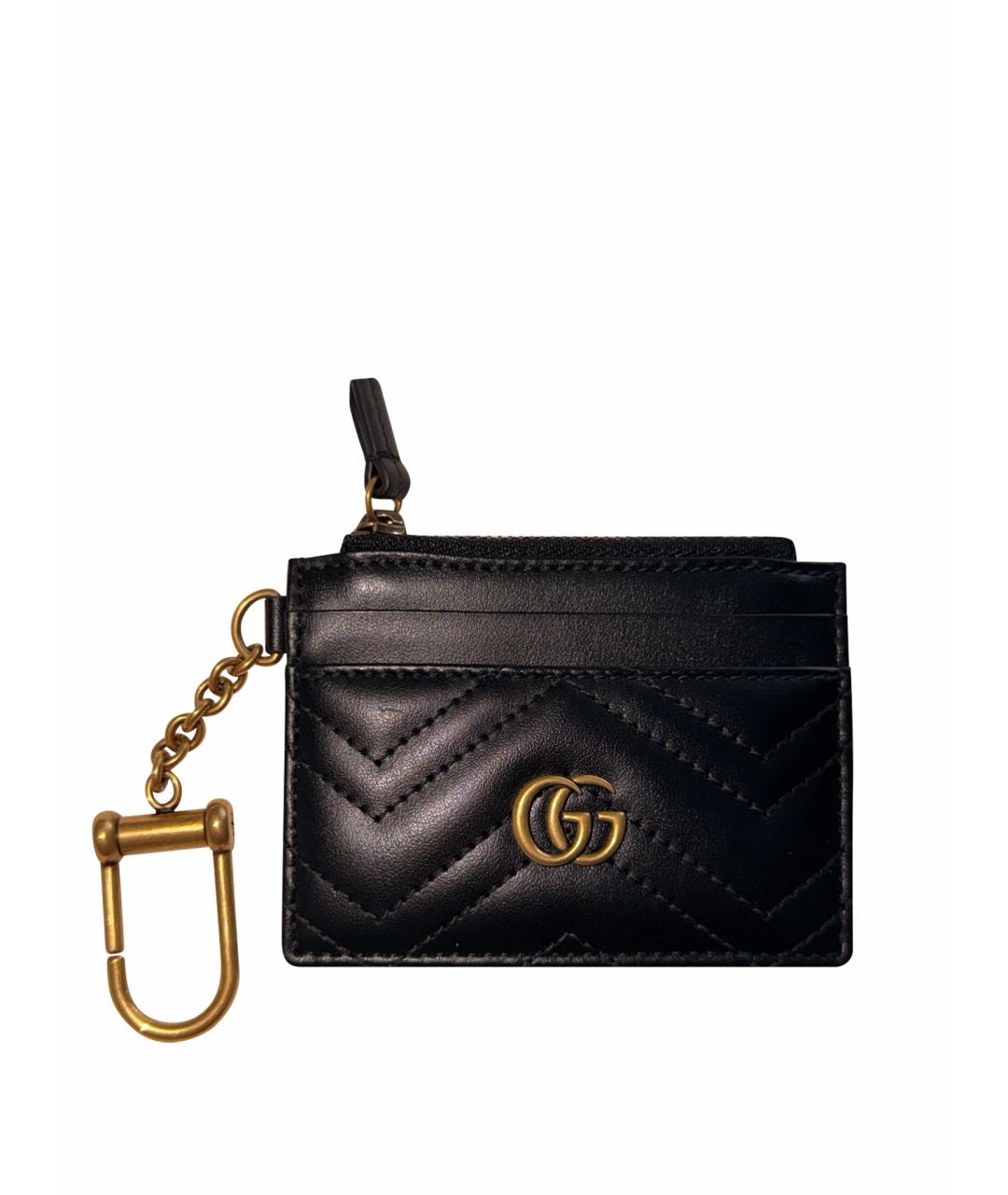 GUCCI Черный кожаный кардхолдер, фото 1